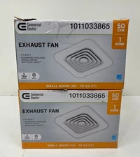 2PK Commercial Electric 50 CFM Ceiling Mount Room Side Install Exhaust Fan New