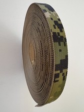 Rollo de correas de nailon AOR2 camuflaje digital mil especificaciones .75 pulgadas una cara hecho en EE. UU. 27 años