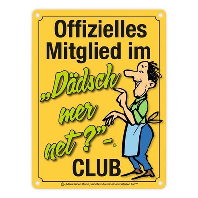 Könntest du mir einen Gefallen tun? Schwäbisches Metallschild in 15x20 cm in