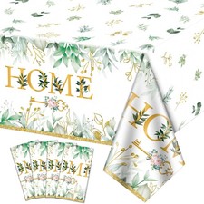 4Pcs Home Sweet Home Tablecloth - Housewarming Table Cover, Rectangular Key