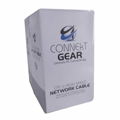 305 m Cat 6 CCA Litze UTP 24AWG Netzwerk UTP Kabeltrommel LSOH GRAU 1000 Fuß