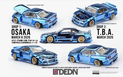 Kaido House Greddy MINI GT Nissan Skyline GT-R R34 Osaka Limited 1