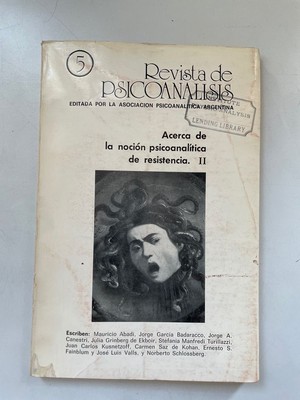 Revista de Psicoanalisis. Tomo XXXVI no 5, Setiembre-Octubre, 1979. Acerca de la