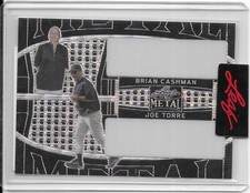 2022 Leaf Metal BRIAN CASHMAN JOE TORRE Cracked Ice Pre-Production Proof 1/1