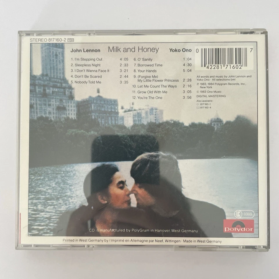 Джон Леннон и Йоко Оно — компакт-диск с молоком и медом 1984 г. Западная Германия ОТЛИЧНОЕ СОСТОЯНИЕ ТОВАРА - Изображение 2 из 4