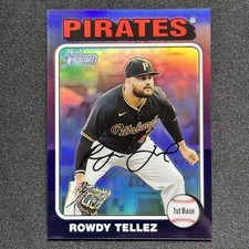 2024 Topps Heritage High Number Rowdy Tellez Purple Chrome #522 Pirates