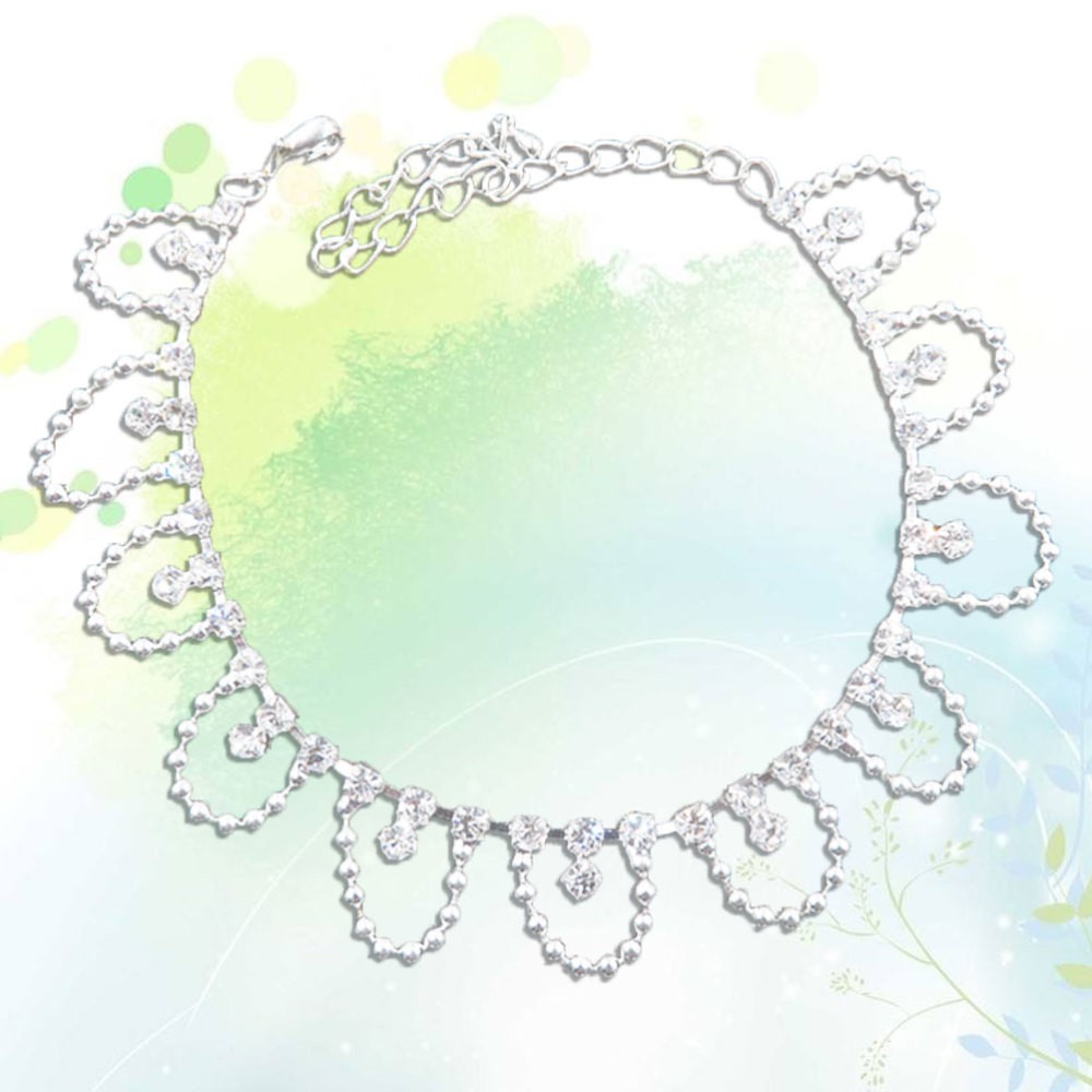 APL Cavigliera Gioielli Donna Sandalo Bracciale Strass Cavigliere Cristallo