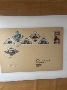 USSR Registered Airmail Cover to Luzern Switzerland 1930s Used CDS 25k-40k