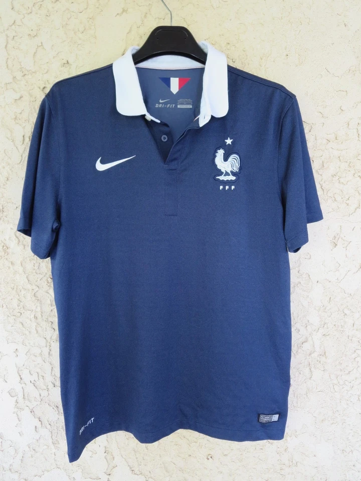 Maillot équipe de FRANCE 2014 World Cup COUPE DU MONDE NIKE shirt François n°2 M - Photo 1/4