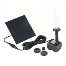 Solar Water Pump,Upgrade 1.6W Solar Fountain with 4 Nozzle,Solar Panel Kit Ou...