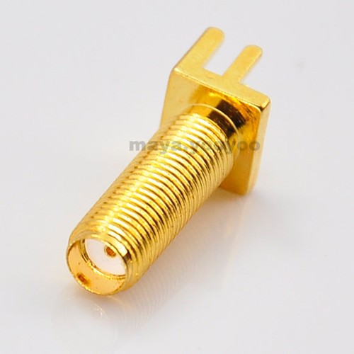 18mm SMA longer female jack PCB Edge Mount Solder Connector for 0.062'' board