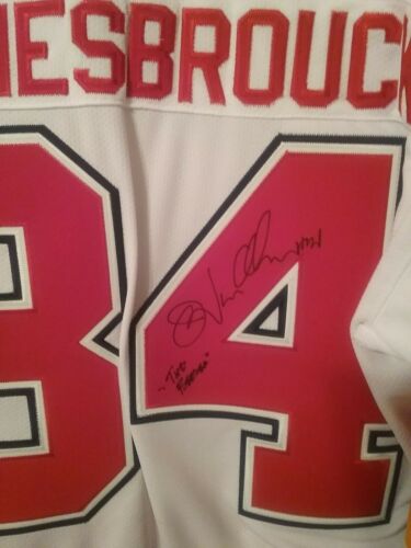 JOHN VANBIESBROUCK SIGNED AUTHENTIC STARTER FLORIDA PANTHERS WHITE JERSEY - Picture 3 of 4