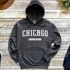 Chicago Hoodie  Chicago Illinois Pullover Hoodie  Windy City, Chi Town