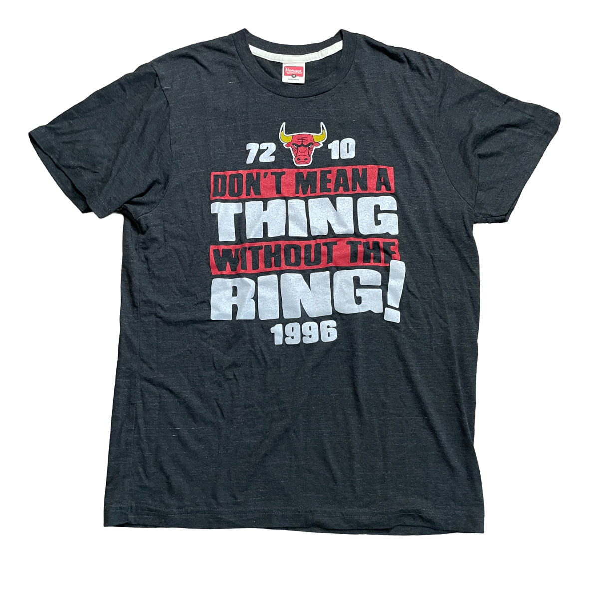 希少　1996 nba シカゴ　tシャツ シカゴ・ブルズ Tシャツ NBA ファイナル 1996 M ブラック - メルカリ