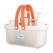 Plastic Storage Basket with Handle Portable Shower Caddy Tote Organizer