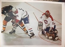 1989 PATRICK ROY NHL HOCKEY GOALIE MASK PHOTO TYPE 1 MONTREAL CANADIENS LEGEND 