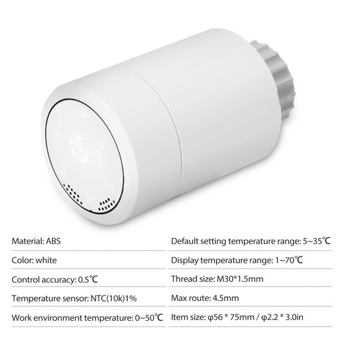 Wifi Radiator Thermostat Valve Tuya Zigbee Temperature Controller Zigbee Trv Hub - Picture 4 of 19