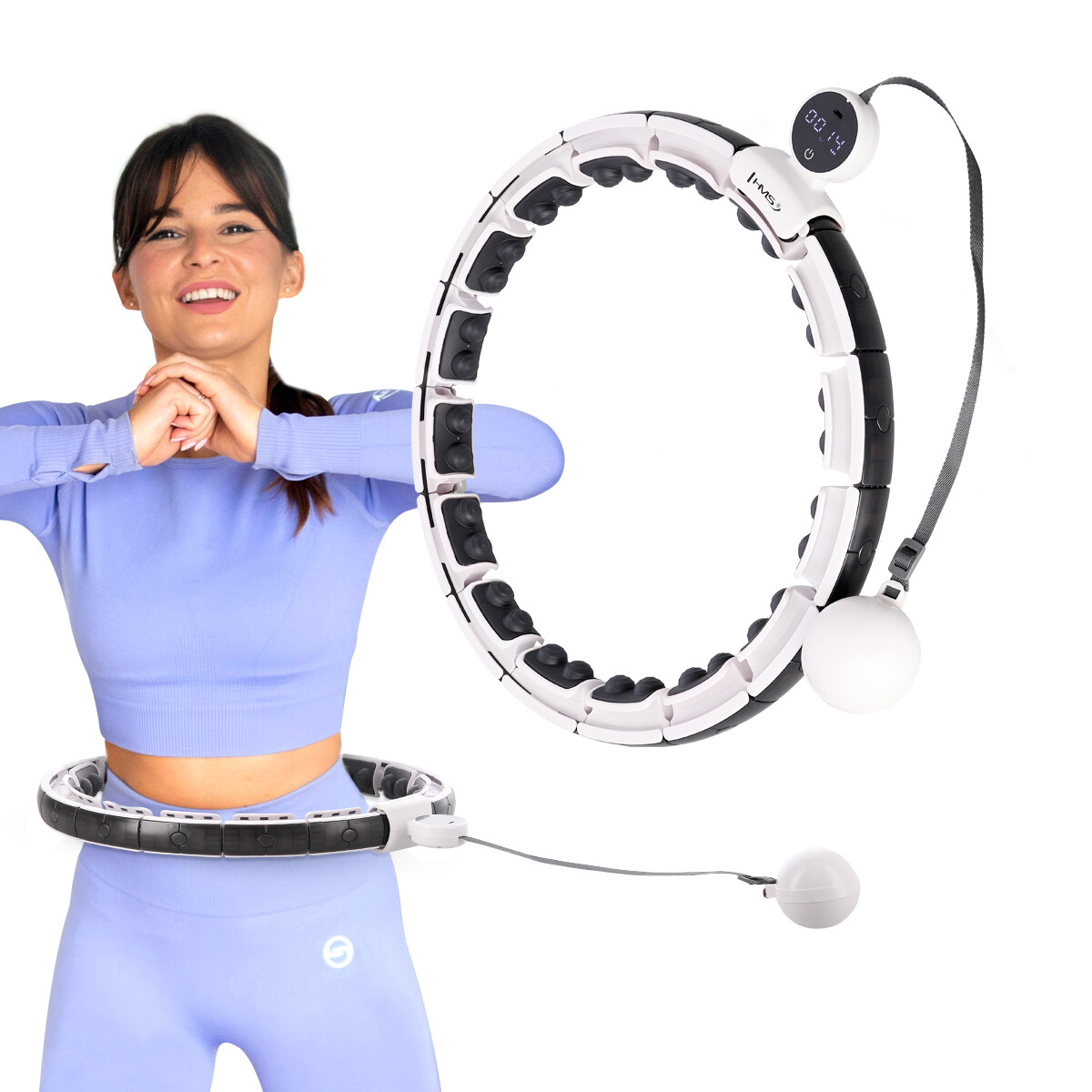 Hula Hoop Reifen LCD Hulla Hup Bauch Trainer Hoola Hoop Bauchtrainer Belastung