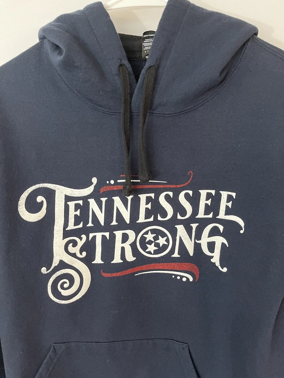 VETEMENTS Felpa con cappuccio pullover abbigliamento nove linee blu navy taglia small Tennessee forte