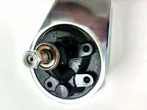 Chrome Saginaw Style Power Steering Pump Bolt On Pulley A-Can Style, Fits Chevy - Picture 3 of 6