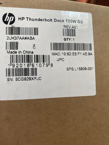 HP Thunderbolt Dock 120W G2 (2UK37AA#ABA) Docking Station New - Sealed - Picture 2 of 6