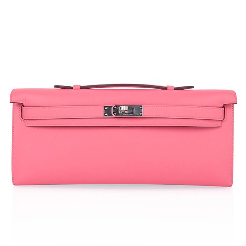 hermes pink clutch