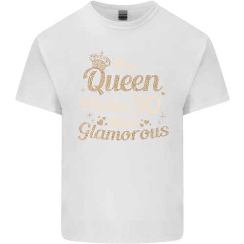 50th Birthday Queen Fifty Years Old 50 Mens Light Cotton T-Shirt - Picture 2 of 29