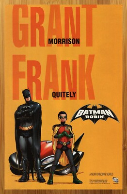 2009 DC Batman & Robin Print Ad/Poster Grant Morrison Frank Quitely Promo Art
