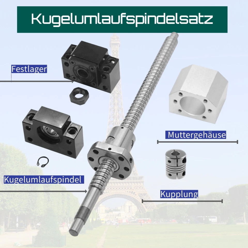 HGR15 HGR20 Linearführung+HGH20/15CA Gleitblock+SFU1605 Kugelumlaufspindel CNC - Bild 2 von 4