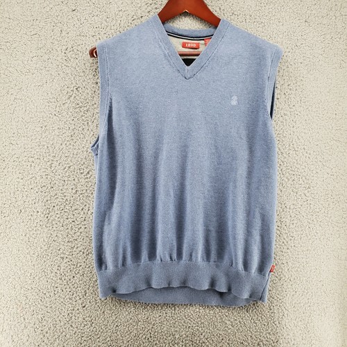 Sweater VEST Size XL BLUE 100% COTTON 