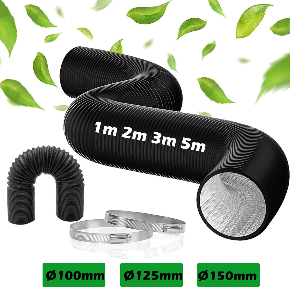 PVC Ventilation Air Ducting 4/5/6 Inch Flexible Vent Hose Pipe for