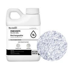8.5 LB White Indicating Silica Gel 3-5 mm Beads Desiccants 3.85 kg Reusable