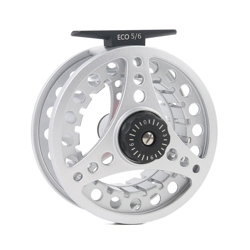 Maxcatch moulinet 1/2 2/3 3/4 5/6 7/8WT en aluminium argent fly fishing reel - Photo 4/4