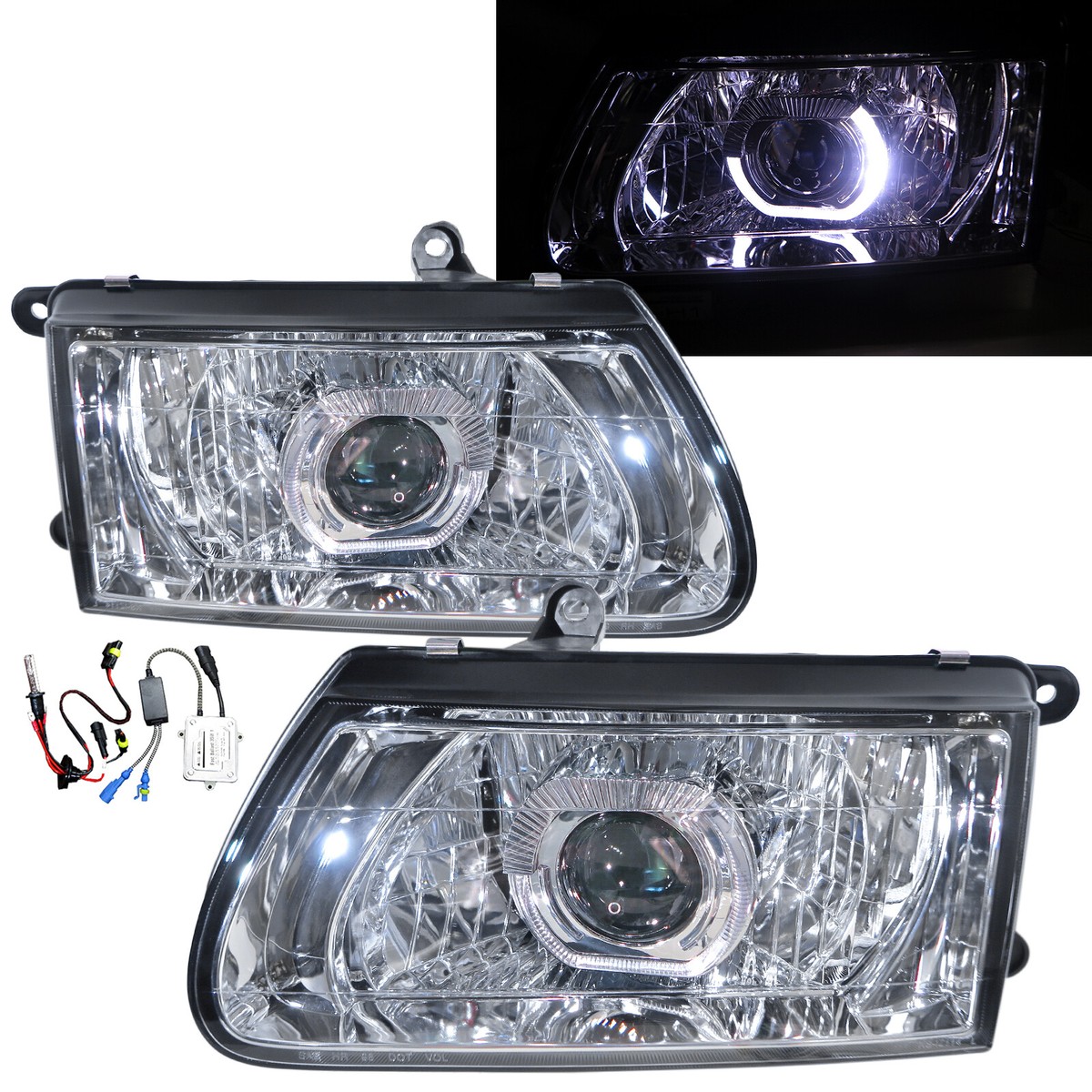 Fits ISUZU Rodeo 00-02 Facelift 3D/5D LED Halo Projector HID