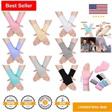 Comfortable Modal Fabric Fingerless Gloves - UV Resistant, Touch Screen Friendly