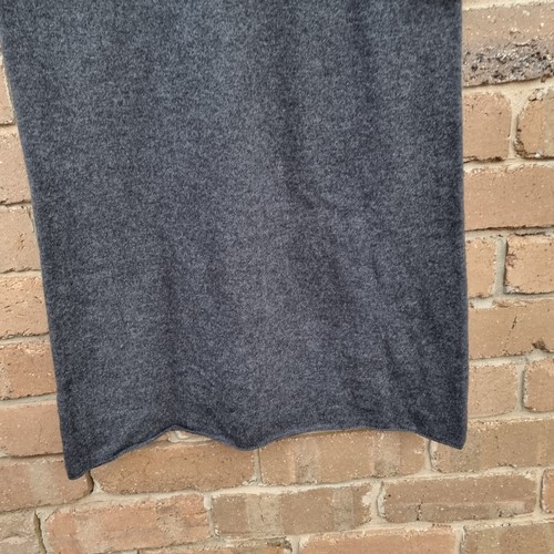 Chicjoc Grey Knit Wool Midi Dress Long Sleeve Size 42 AU 14 - Picture 4 of 16
