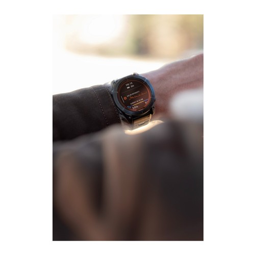Garmin Fenix 7X Pro Solar Multisport GPS Smartwatch Silver with Graphite Band - Picture 7 of 8