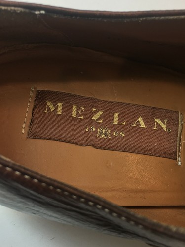 VINTAGE MEZLAN MEN'S LEATHER LACE UP SHOES BROWN SIZE 1O M Made in Spain - Picture 11 of 12