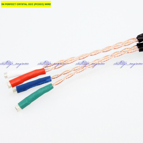New 20/lot headshell 4pin connectors +5N PCOCC litz leadwire silver 1.3 terminal - Picture 3 of 5