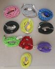 Lot Of 10 Braided Micro Usb Charger Cable 6Ft For Samsung Galaxy Lg & Htc Phones