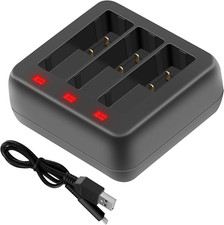 Battery Charger for DJI Osmo Action 3 4 Camera, Charge Three Batteries,Raqid Cha