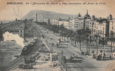 BARCELONA - Warehouses of the Port and Panoramic View of the Paseo de Colon