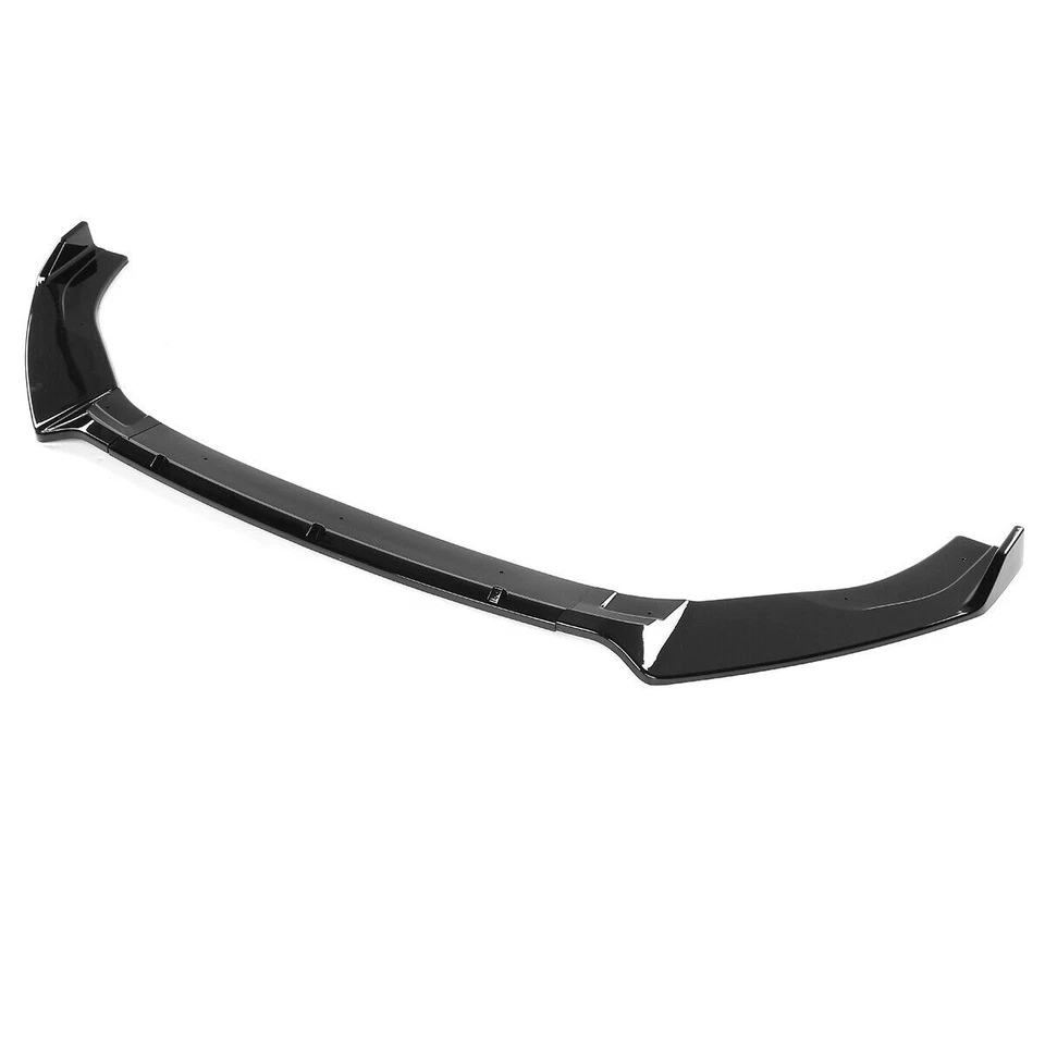 For Volkswagen Golf MK7 GTI R 14-2019 Glossy Black Front Bumper Lip Splitter Kit - Image 2 of 4