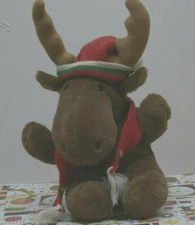 Vintage 1988 Prestige Toy Corp Reindeer Christmas Plush Toy 11"