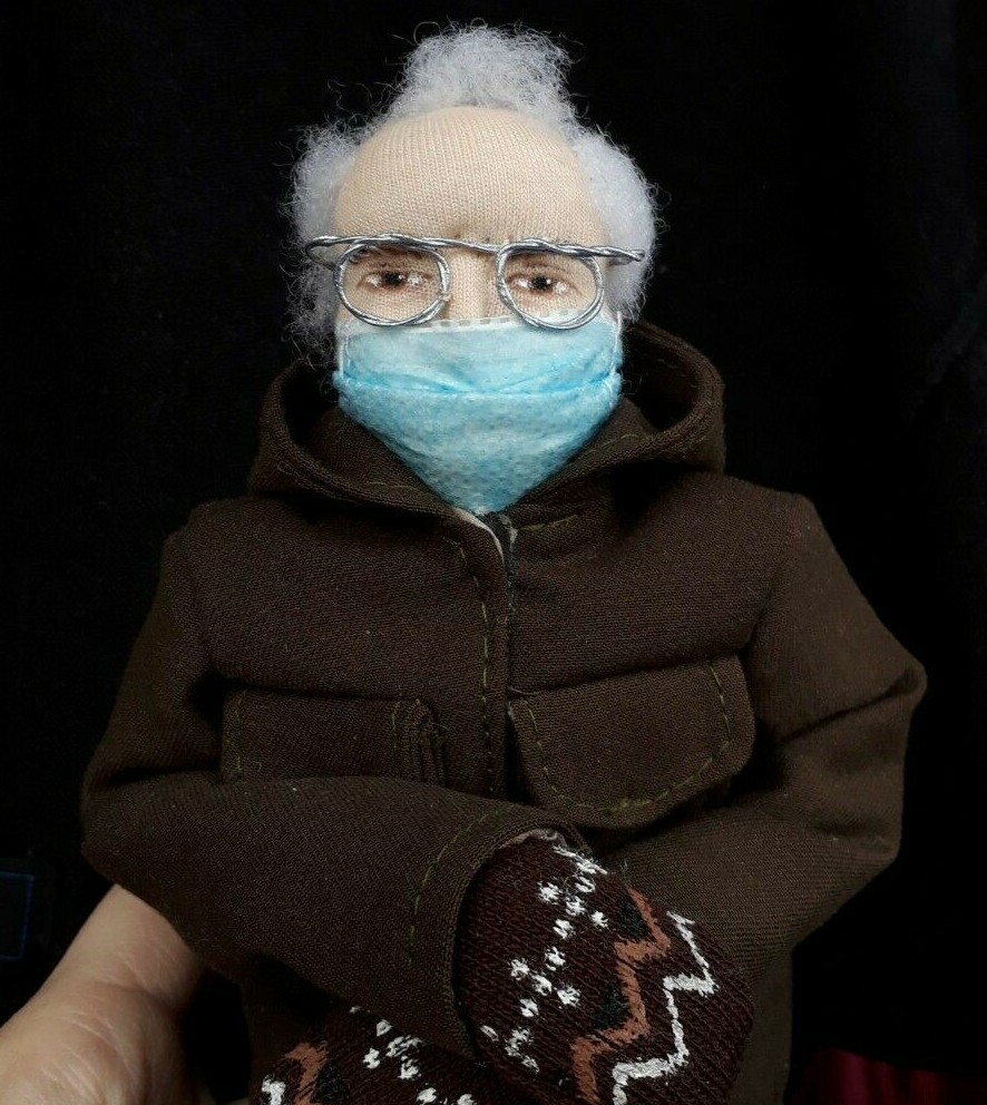 Bernie Sanders Inauguration Doll, Bernie Sanders Meme, cold