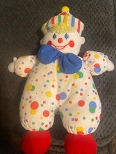 Vintage Eden Musical Clown Plush Windup Plays It is a Small World