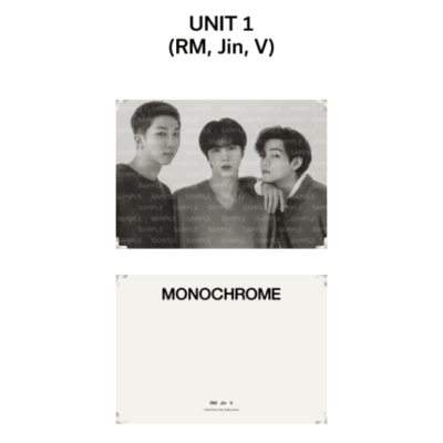 BTS MONOCHROME Official MD Mini Photo Card / Premium Photo