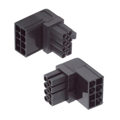 CY ATX 8P Connector Male to Female Up Down Angled Power Header Adapter for GPU