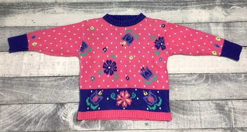 Girls Gymboree Pullover Flower Sweater Size Small - Picture 2 of 5
