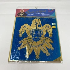 Dizzle Foil Transfer Touch of Gold Iron On Design Jester Vintage 80s 90s